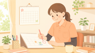 介護士がサイドレールを確認しているイラスト